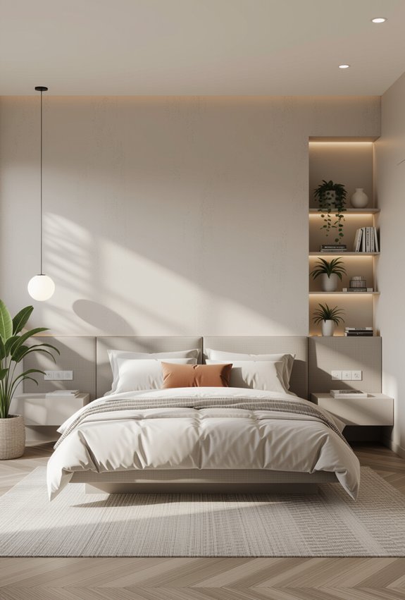 space saving wall mounted headboards