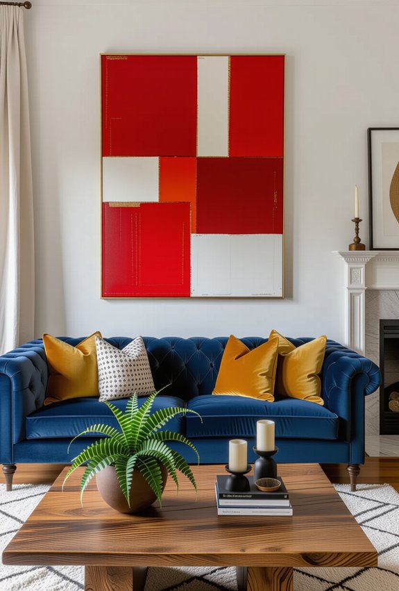 stunning artwork creates focal point