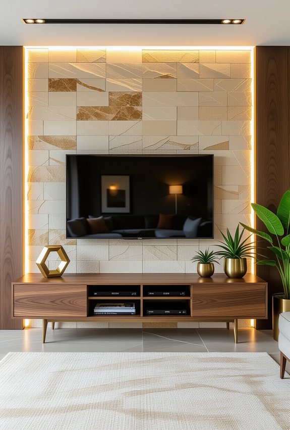 stylish balanced tv unit