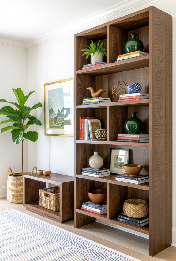 stylish entryway shelving ideas