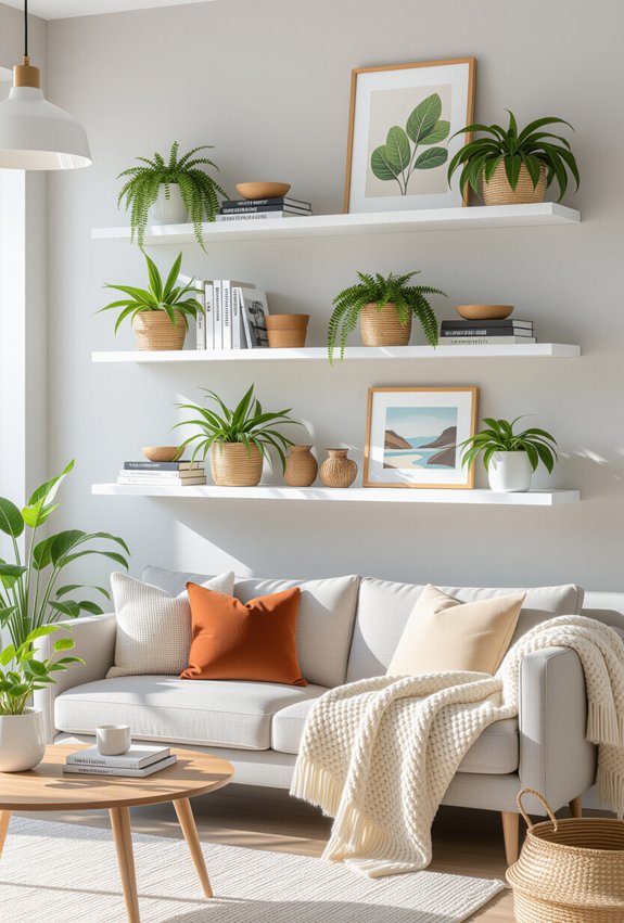 stylish floating shelf installation