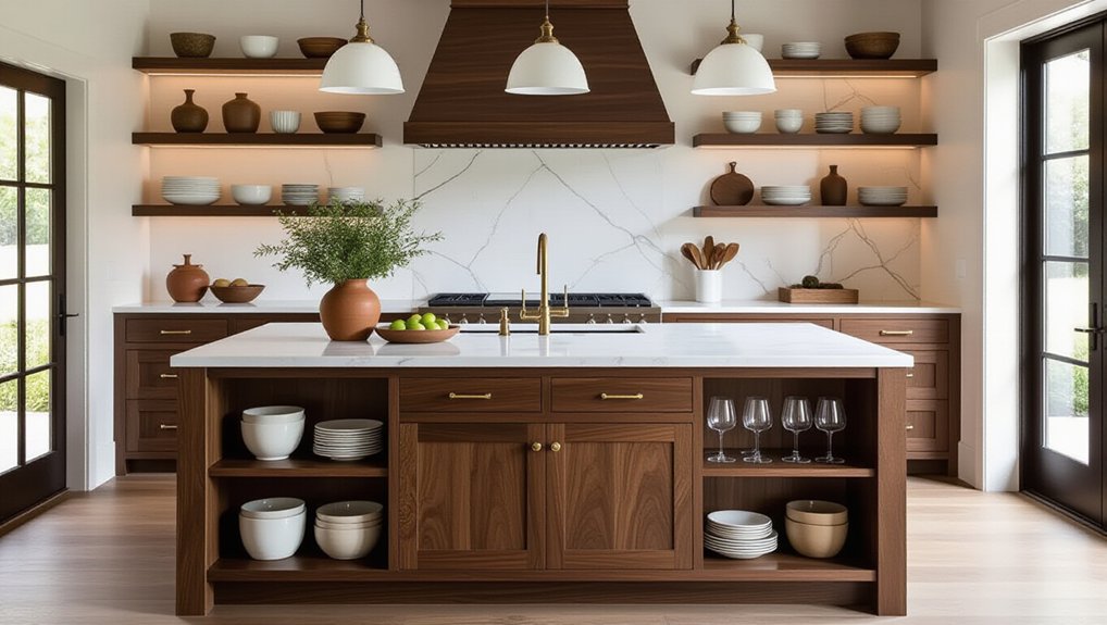 stylish open shelving solution