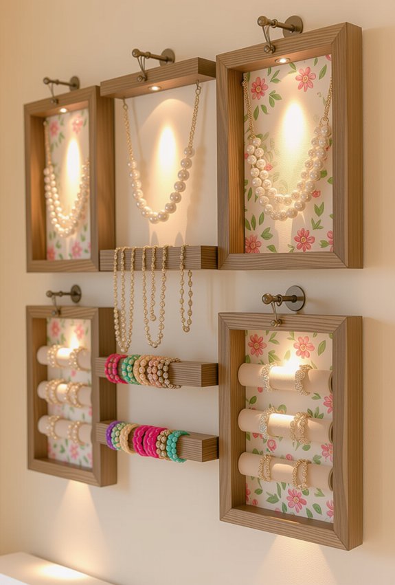 stylish wall mounted jewelry organizer
