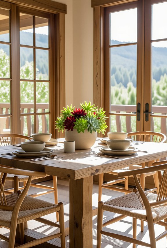 sustainable dining table materials