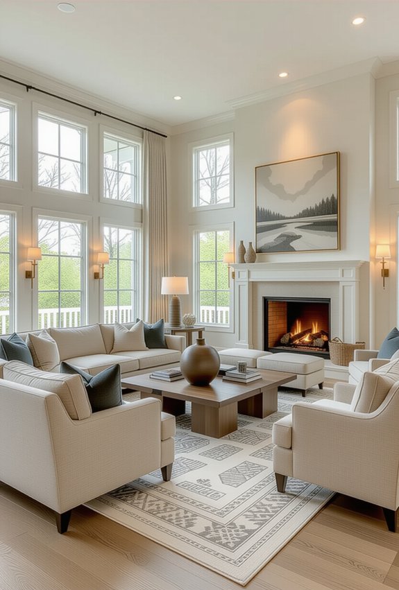 symmetry enhances living room
