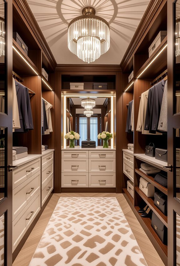themed stylish walk in closets