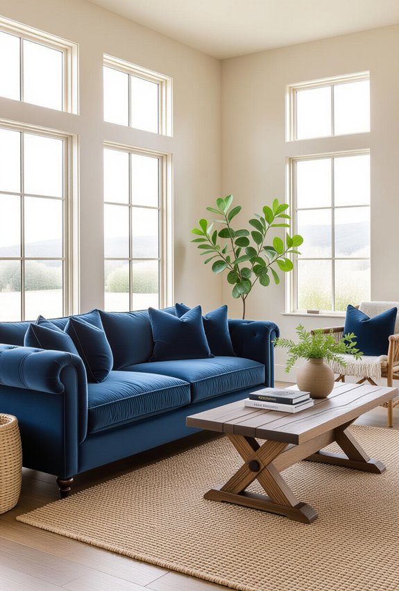 tranquil ocean inspired living space