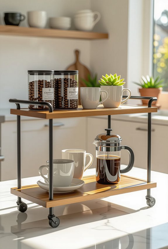 versatile stylish coffee cart