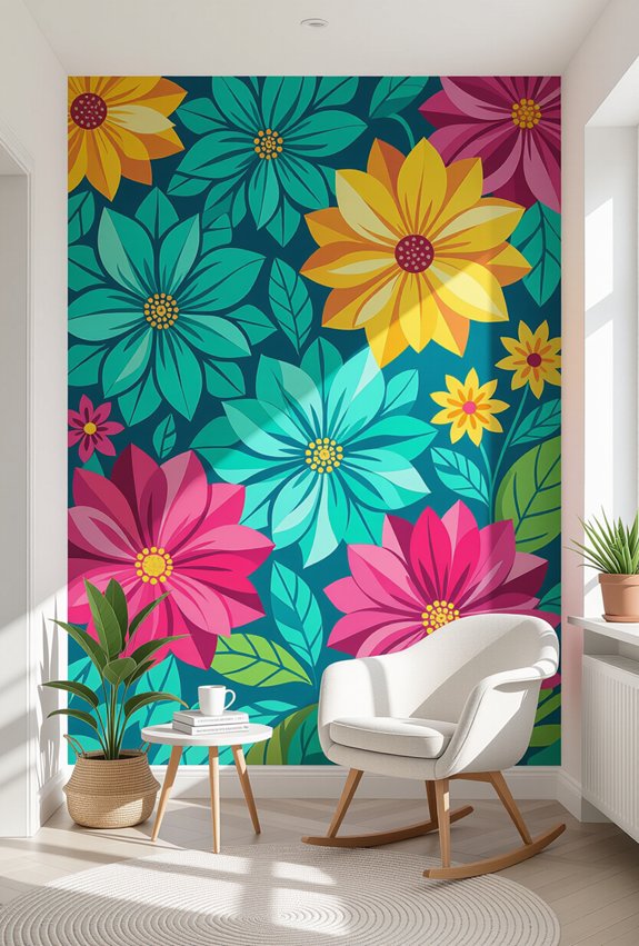 vibrant murals enhance small spaces