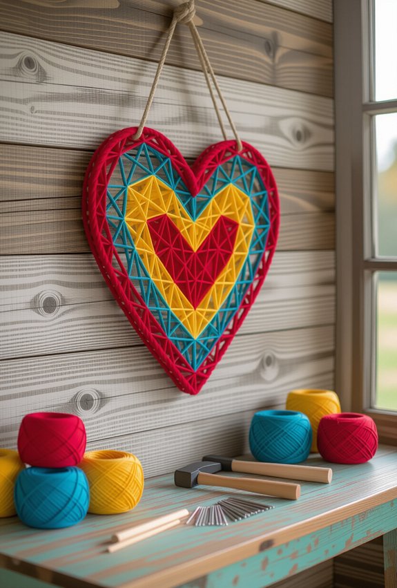 vibrant string art creation