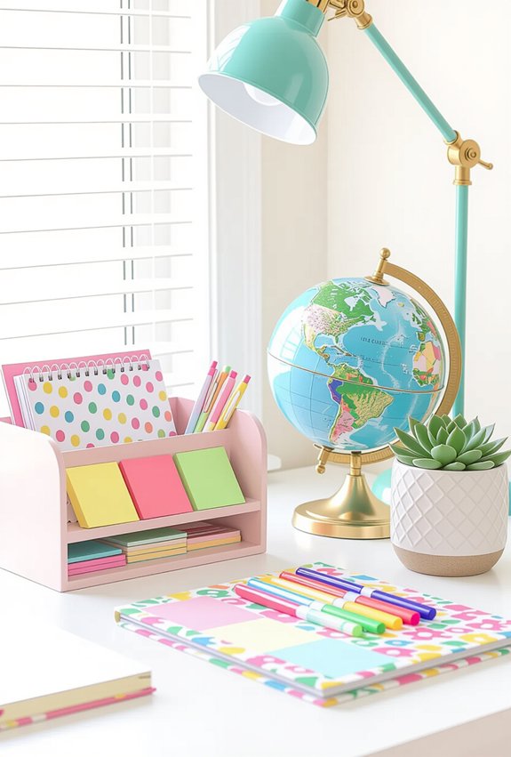 vibrant study table accessories