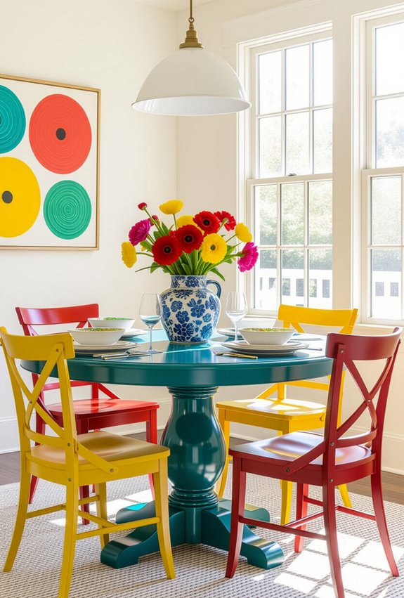 vibrant tables playful decor