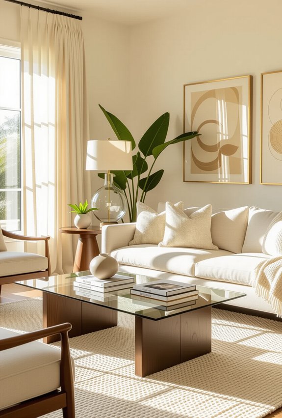 warm layered lighting design