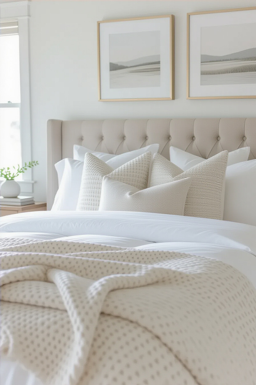 Layered bedding for a stylish look.