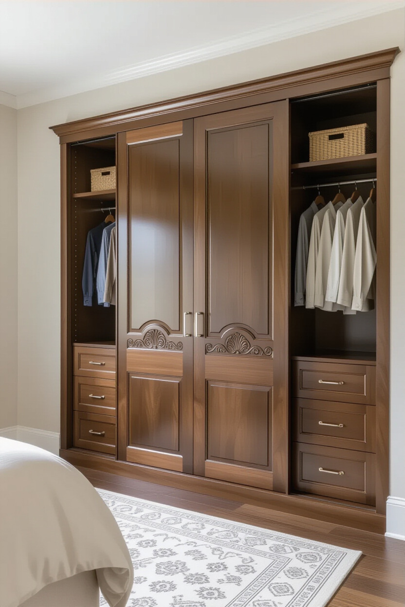 Classic sliding door wardrobe with traditional design