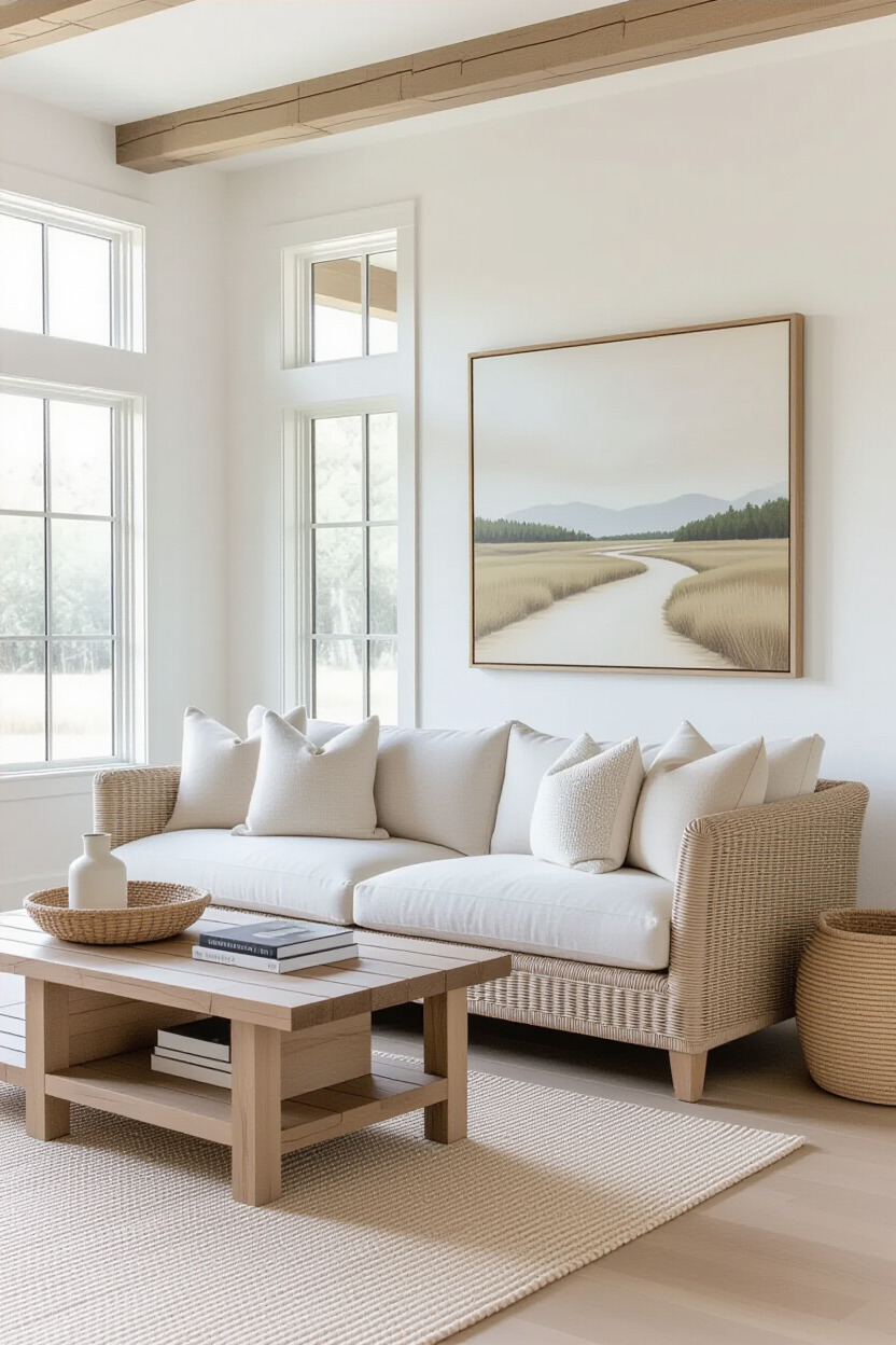 Indoor sofa set designed with an outdoor feel.