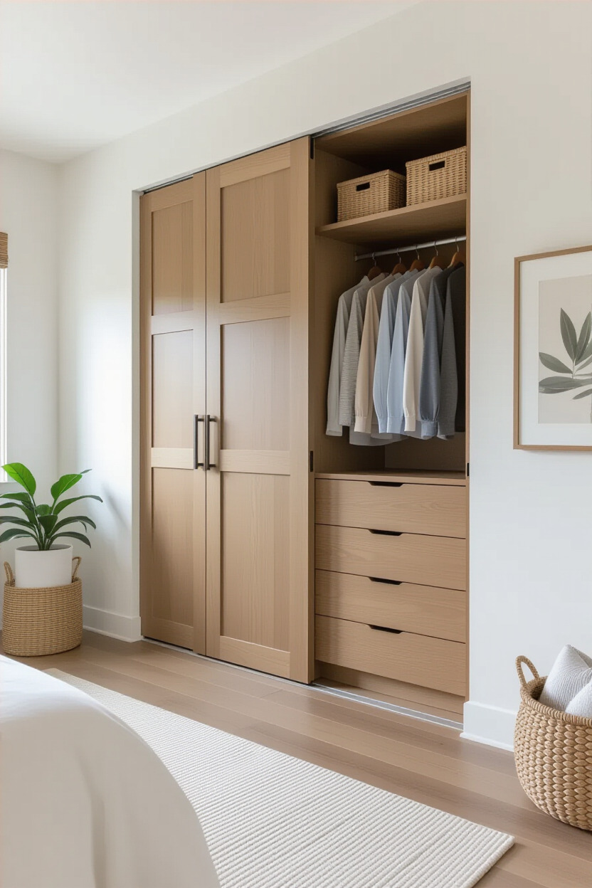 Custom-built sliding door wardrobe