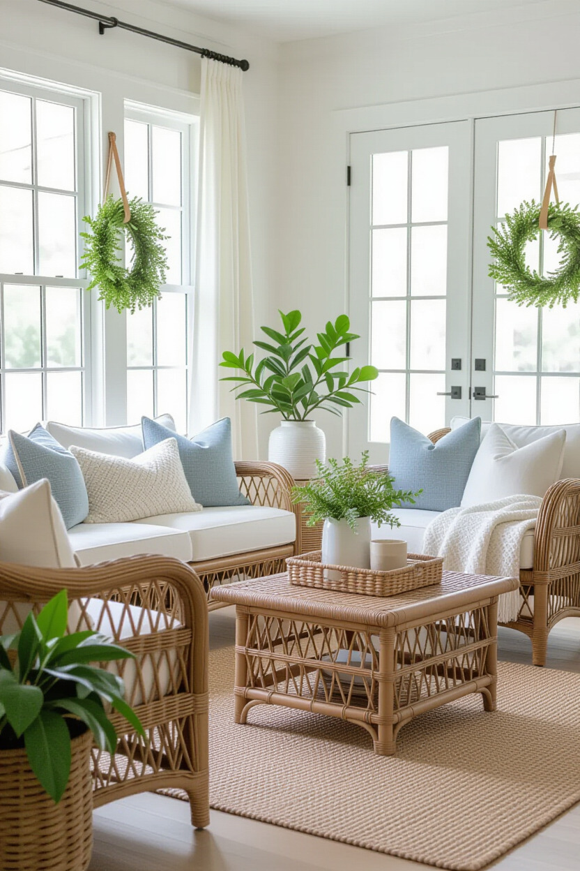 Garden-themed accents in home decor