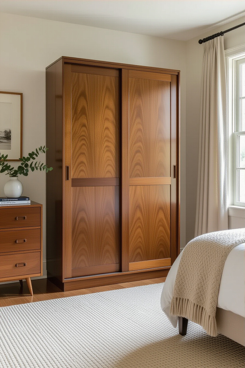 Vintage-style sliding door wardrobe