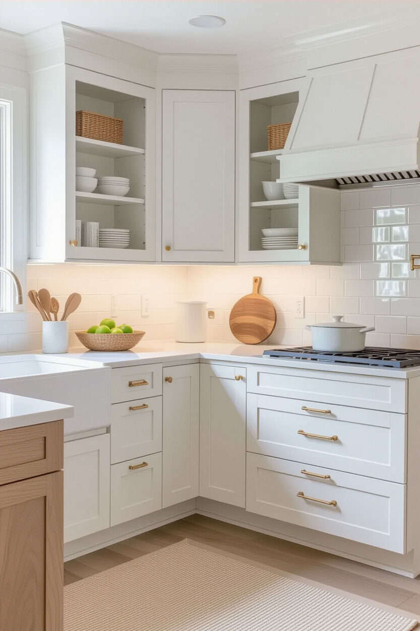 Corner cabinets in kitchen design