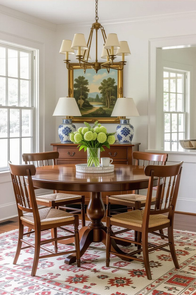 Dining room with vintage decor elements
