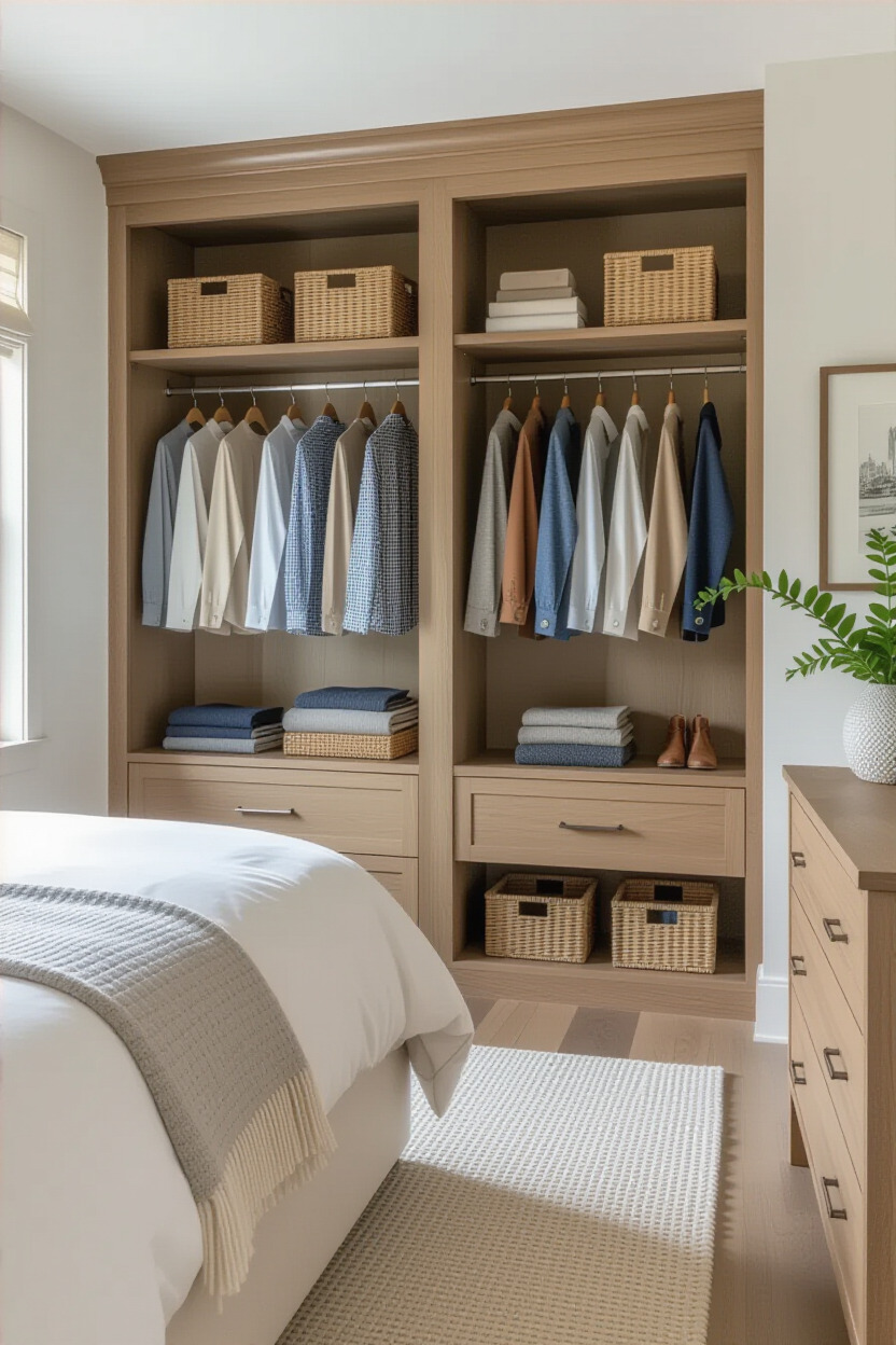 Innovative storage solutions in a bedroom