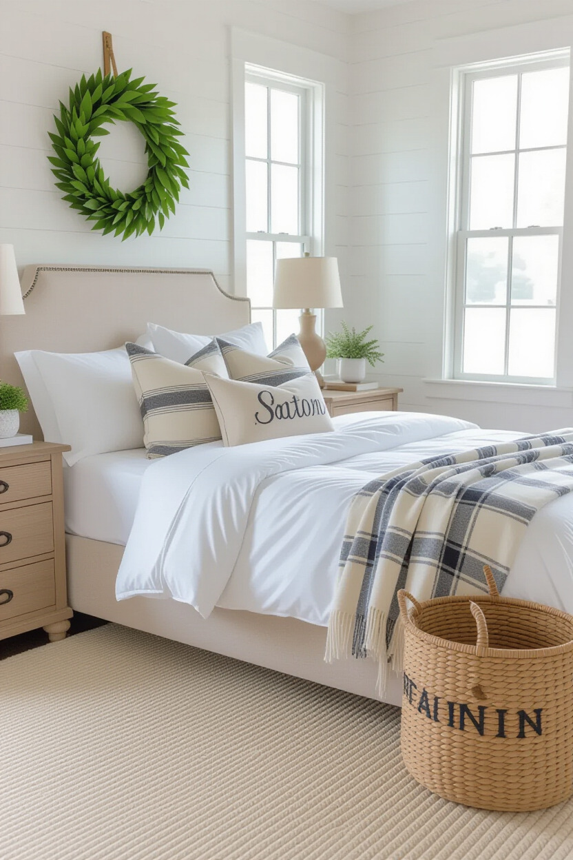 Personalized decor items in a vintage bedroom