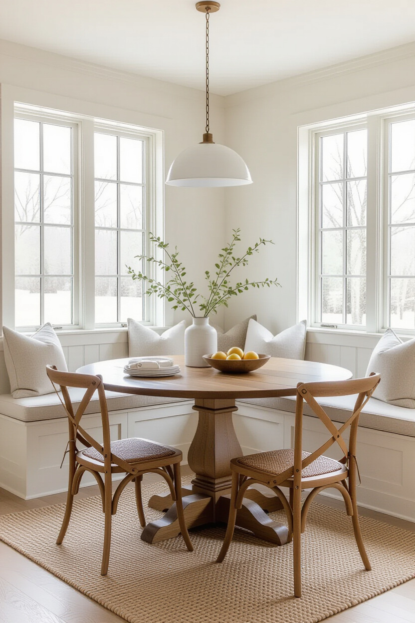 Cozy dining room with warm decor and inviting atmosphere