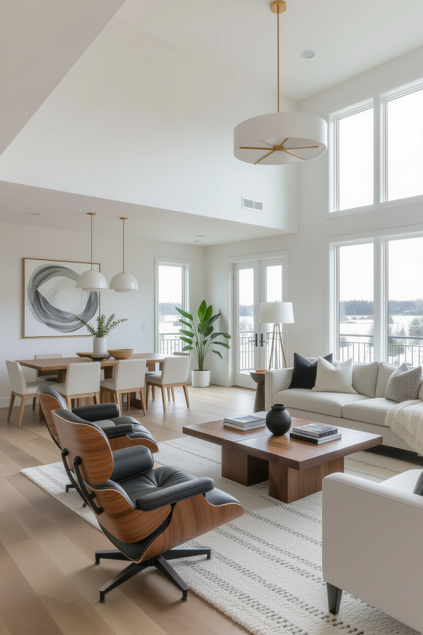 Modern apartment interior with sleek design elements