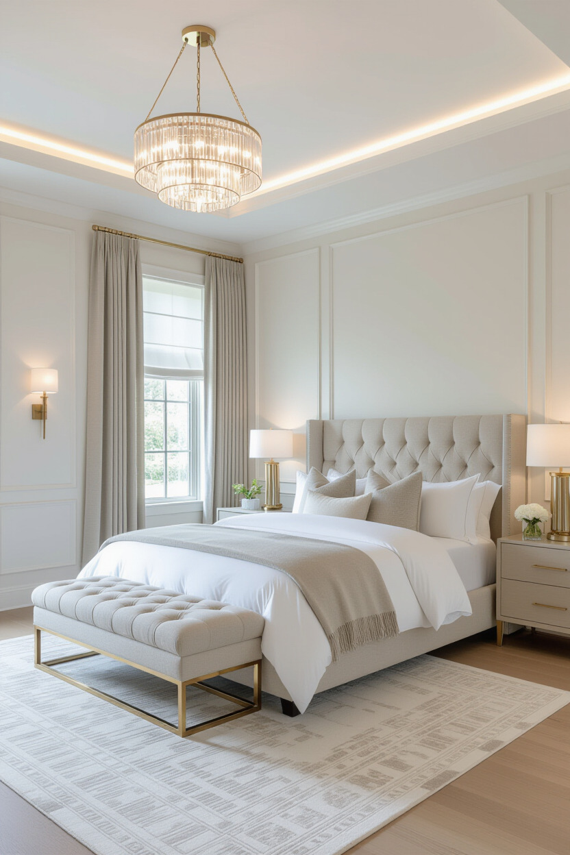 Modern luxury bedroom interior design