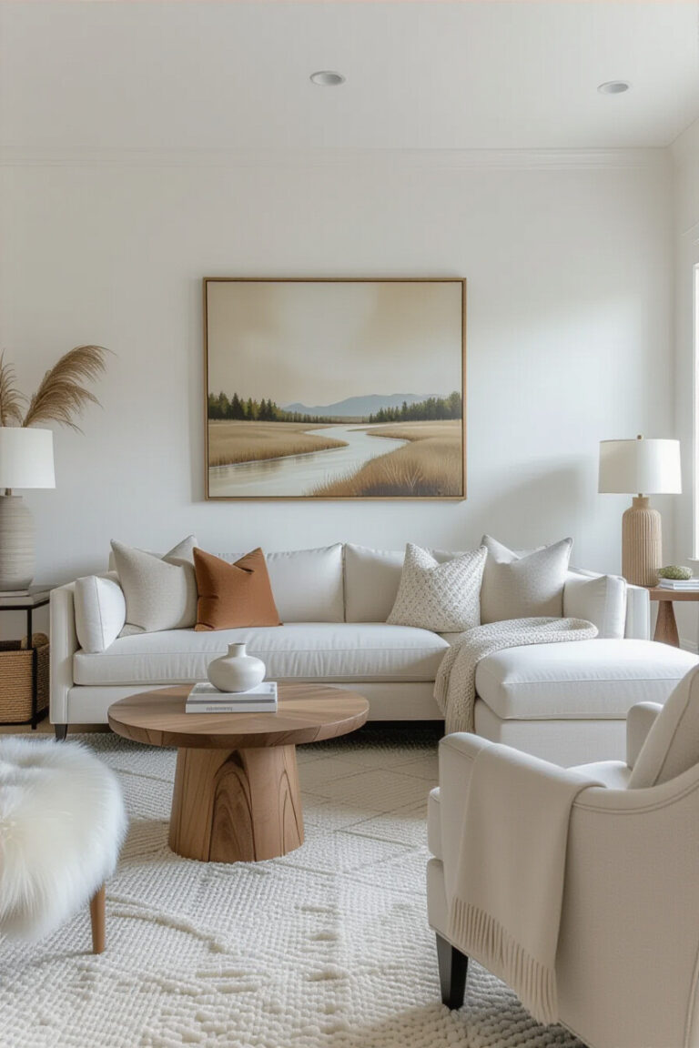Stylish living room with modern sofa set.